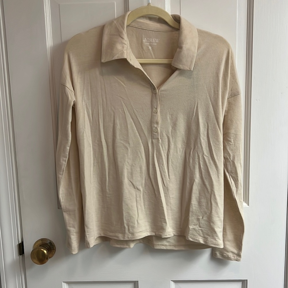 J. Crew Long Sleeve Polo